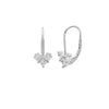 Silver Heart Drop Earrings