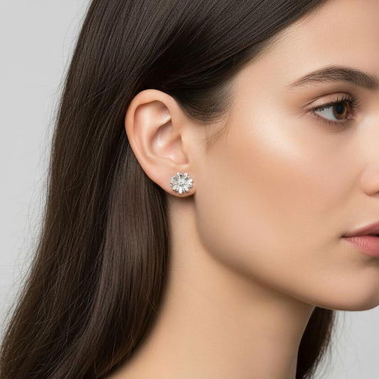 Silver Marigold Earrings