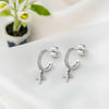 Silver Cross Earrings