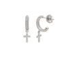 Silver Cross Earrings