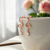 Rose Gold Swirl Earrings