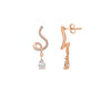 Rose Gold Swirl Earrings