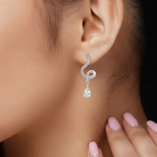 Silver Swirl Earrings