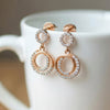 Rose Gold Tiny Orbit Earrings
