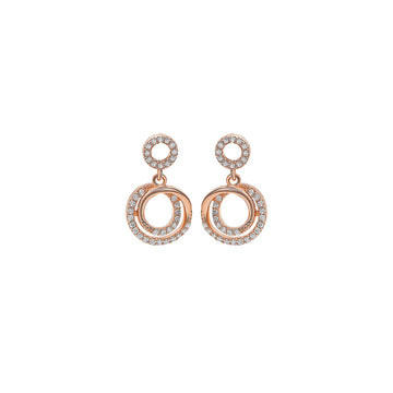 Rose Gold Tiny Orbit Earrings