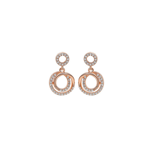 Rose Gold Tiny Orbit Earrings