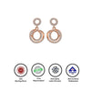 Rose Gold Tiny Orbit Earrings