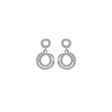 Silver Tiny Orbit Earrings