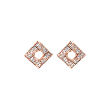Rose Gold Virgo Shine Earrings