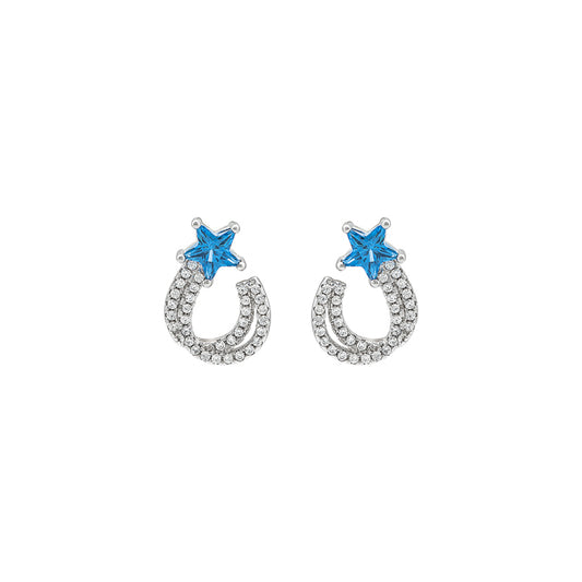 Silver Stella Star Earrings