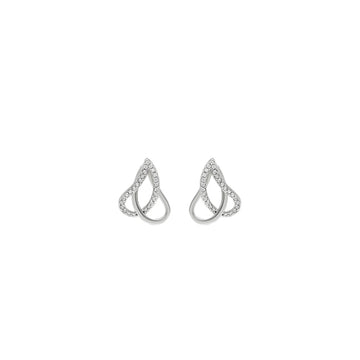 Silver Whisper Petal Earrings