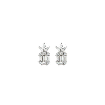 Silver Pineapple Grove Studs