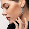 Silver Floral Art Earrings