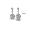 Silver Wheel Dangle Earrings