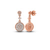 Rose Gold Wheel Dangle Earrings