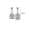 Rose Gold Wheel Dangle Earrings