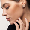 Rose Gold Flora Pearl Earrings