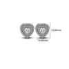 Silver Glass Hearts Earrings