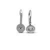 Silver Evil Eye Droop Earrings