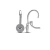 Silver Evil Eye Droop Earrings