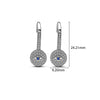 Silver Evil Eye Droop Earrings