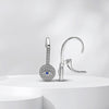Silver Evil Eye Droop Earrings