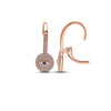 Rose Gold Evil Eye Droop Earrings