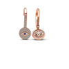 Rose Gold Evil Eye Droop Earrings