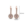 Rose Gold Evil Eye Droop Earrings