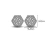 Silver Crystal Hexa Earrings