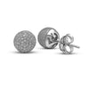 Silver Crystal Globe Studs