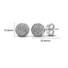 Silver Crystal Globe Studs