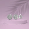 Silver Crystal Globe Studs