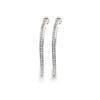 Silver Crystal Curl Earrings