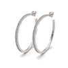 Silver Crystal Curl Earrings