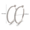 Silver Crystal Curl Earrings