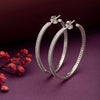 Silver Crystal Curl Earrings