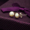 Silver Creame Pearl 8mm Earring