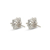 Silver Square Jewel Earrings