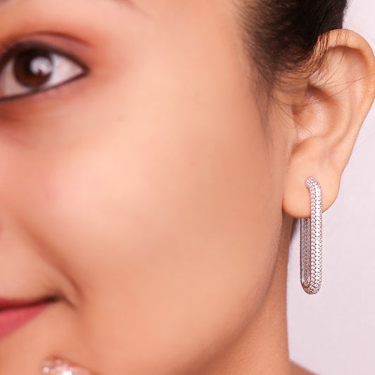 Silver Modern Curve Earrings