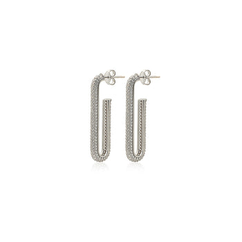 Silver Modern Curve Earrings