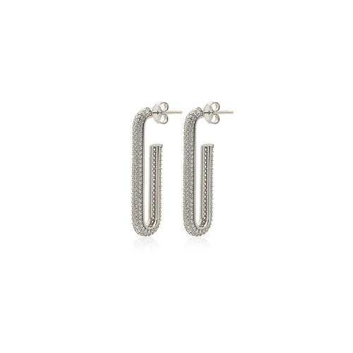 Silver Modern Curve Earrings
