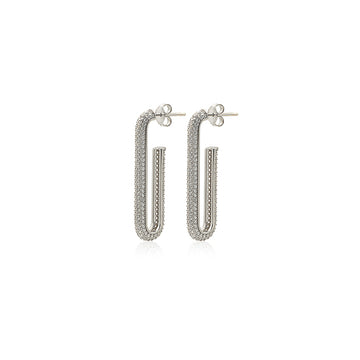 Silver Modern Curve Earrings