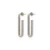 Silver Modern Curve Earrings