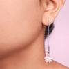 Silver Frozen Flake Earrings
