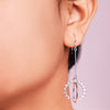 Silver Crystal Crux Earrings