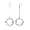 Silver Crystal Crux Earrings