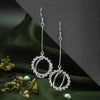 Silver Crystal Crux Earrings