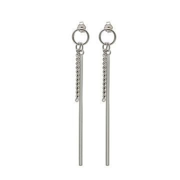 Silver Popstar Earrings