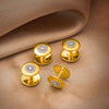 18k Gold Plated Silver Crystal Kurta Button